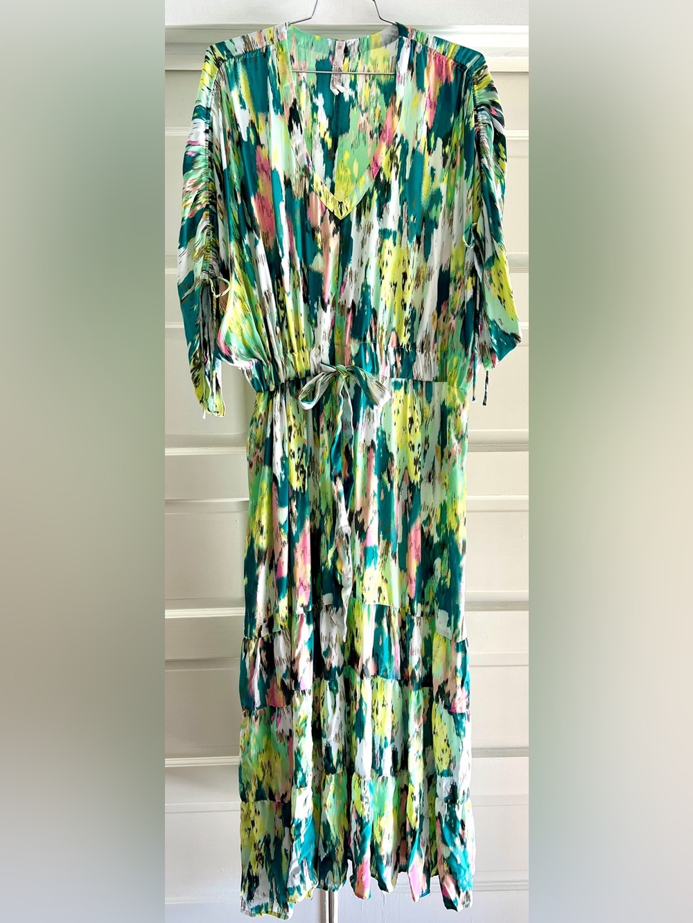 PLUS SIZE ABSTRACT PRINT MAXI DRESS - Picture 3 of 10
